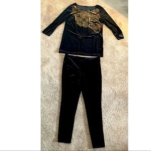 Soma velour 2-piece loungewear set